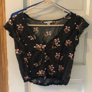 American Eagle Cropped Blouse